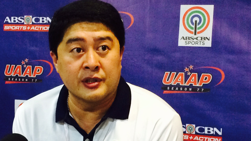 Adamson head coach Kenneth Duremdes tried to fight back his tears when he spoke with the media following an emotional win over UP Tuesday. Mark Giongco