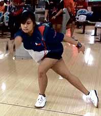 PH team standout Krizziah Tabora bowls in yesterday’s 18th Sletba Open.