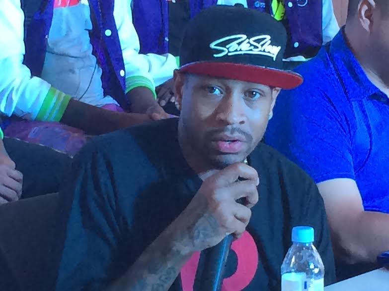 NBA legend Allen Iverson says he's excited to see his team play on Wednesday in a charity game at the Mall of Asia Arena. Iverson won't play and instead will coach the Ball Up team, composed of renowned streetball legends. MARK GIONGCO