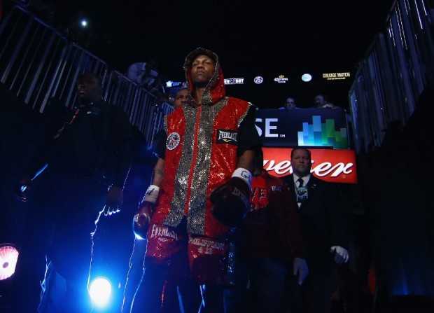 Zab Judah enters the ring against Paulie Malignaggi beforectheir fight for the NABF welterweight title at the Barclays Center on December 7, 2013 in the Brooklyn Borough of New York City.   Al Bello/Getty Images/AFP