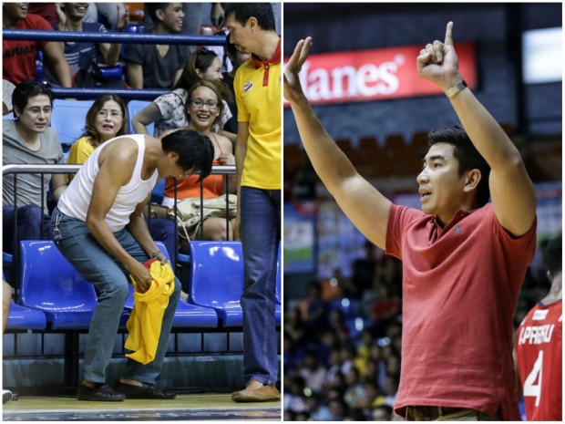 Mapua coach Atoy Co and Letran coach Aldin Ayo. Photos by Tristan Tamayo/INQUIRER.net