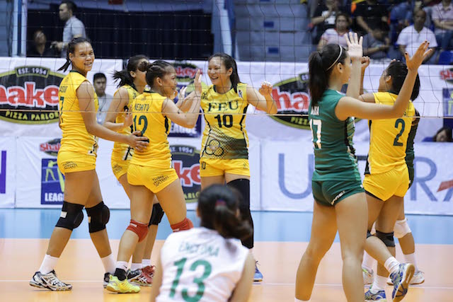 FEU moved a win a way from claiming third place in the Shakey's V-League Season 12 Collegiate Conference. Tristan Tamayo/INQUIRER.net