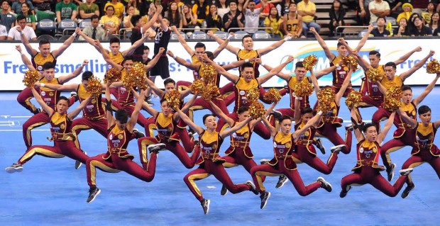 UP Pep Squad. Photo by August Dela Cruz/INQUIRER