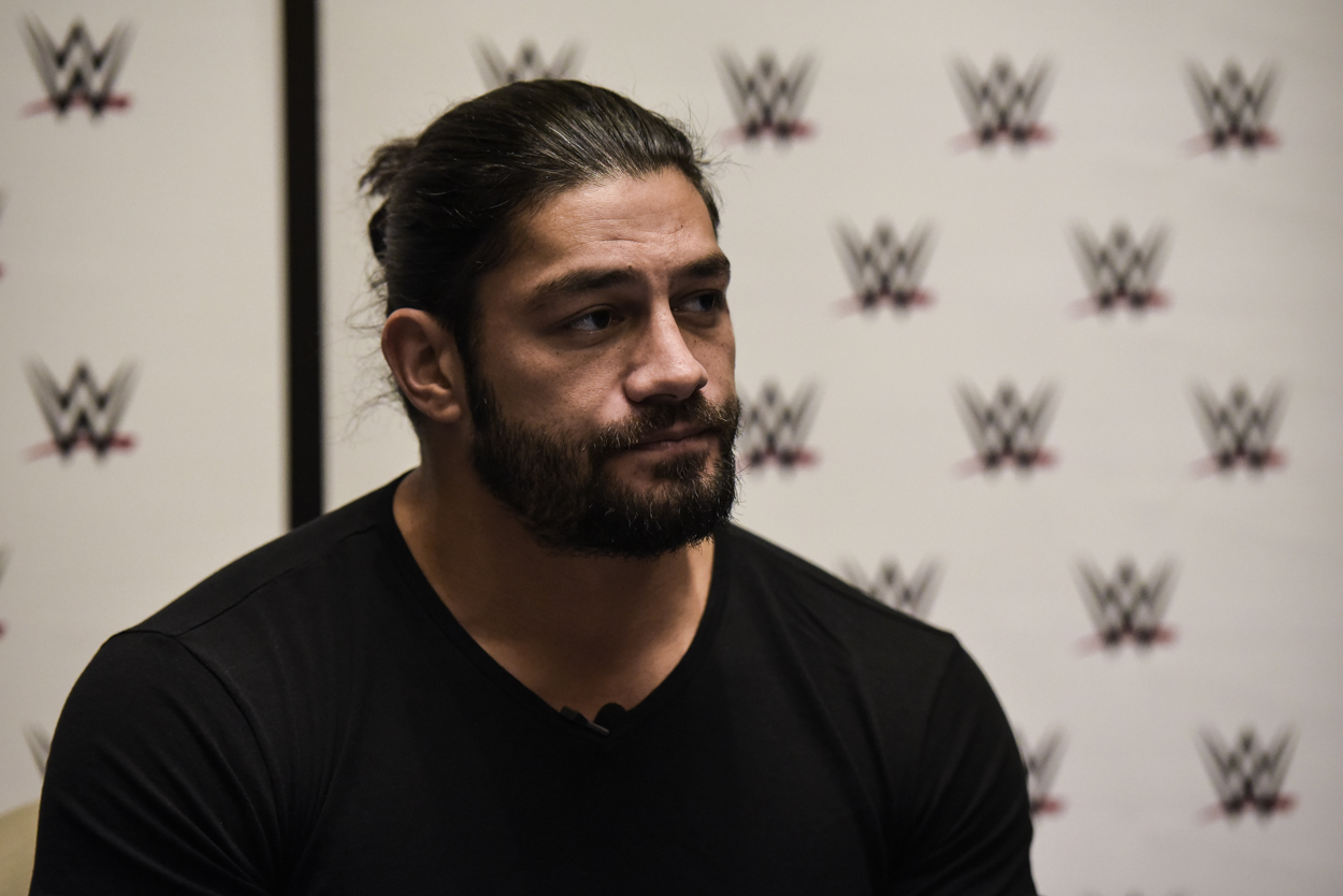 WWE Superstar Roman Reigns answers questions from the Inquirer. Photo by Sherwin Vardeleon