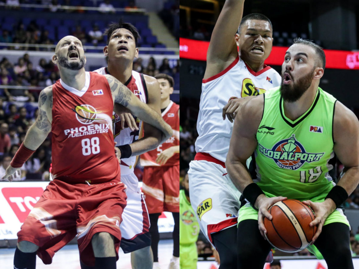 Mic Pennisi (left) and Doug Kramer get traded. Photo by Tristan Tamayo/INQUIRER.net