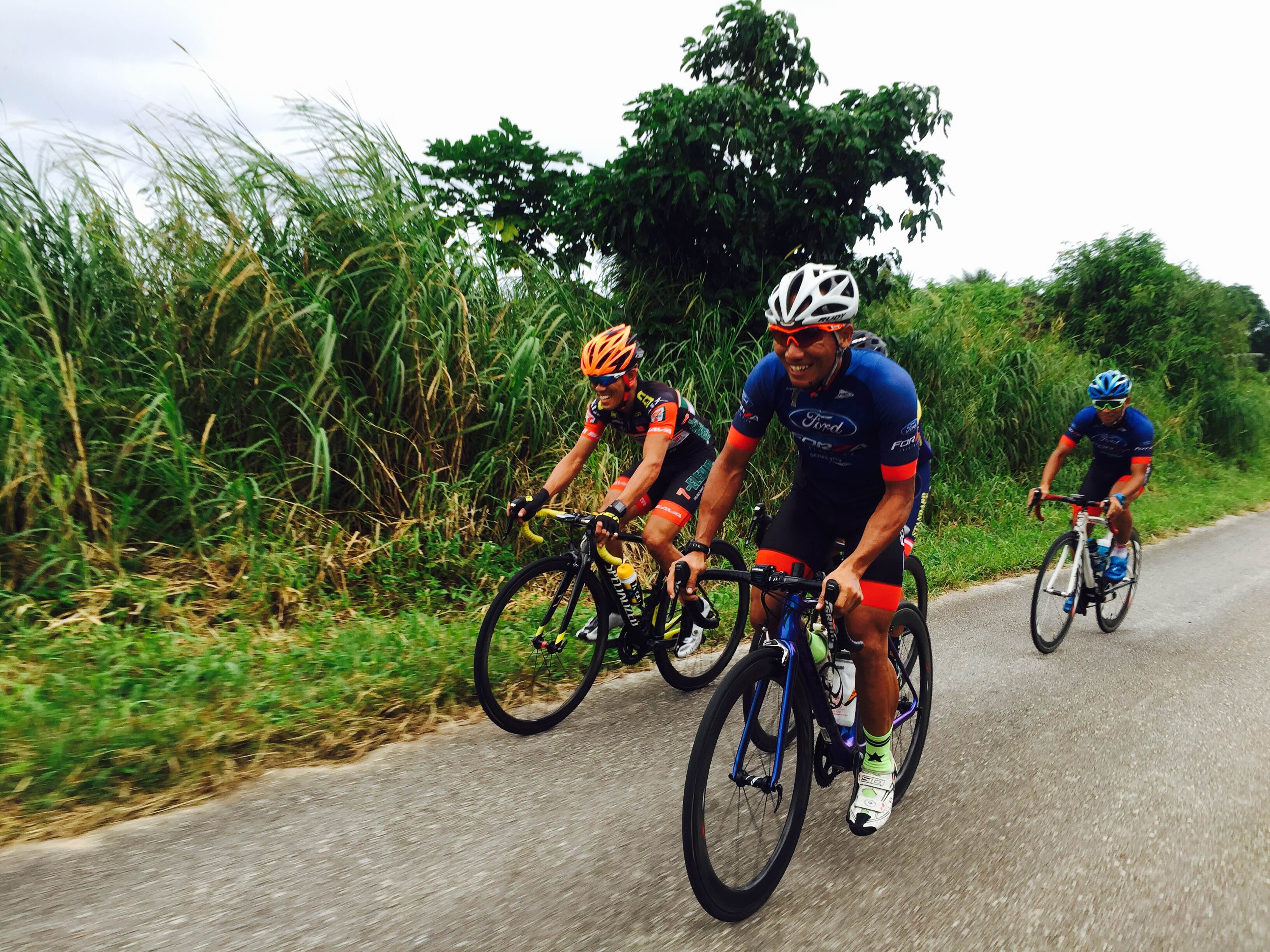 Mark Galedo, Jan Morales and Joe Miller test the course two days before the Hell of Marianas race.