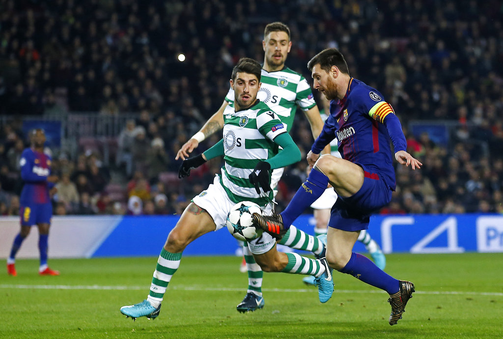 Messi rests for first hour as Barca beats Sporting in Champions League