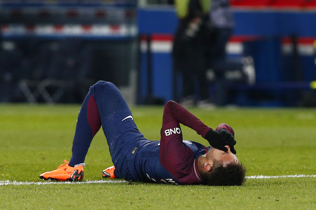 PSG's Neymar has broken right foot and sprained ankle