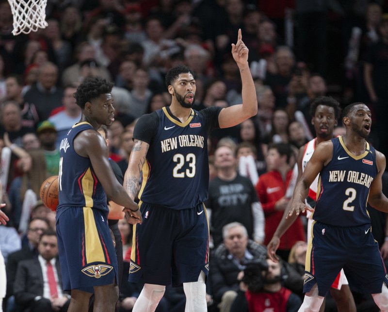 Image result for Davis scores 35, Pelicans hold off Blazers in Game 1