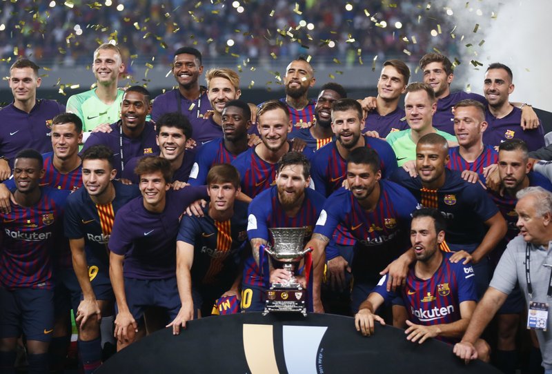 Messi record 33rd title as Barcelona wins Spanish Super Cup