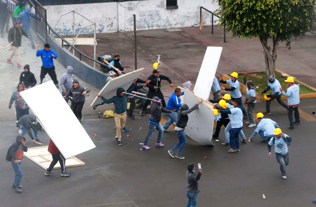 Football fans clash with church members over stadium plaza