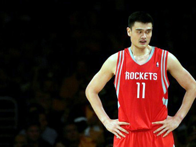 Yao Ming of the Houston Rockets looks on during an opening night game at Staples Center in Los Angeles, California. AFP FILE PHOTO