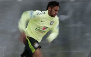 In this May 29, 2014 file photo, Brazil's Neymar sprints during a training session at the Granja Comary training center in Teresopolis, Brazil. AP