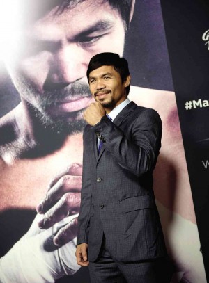 MANNY Pacquiao attends the premiere of “Manny” at TCL Chinese Theatre in Hollywood, California recently. AFP 