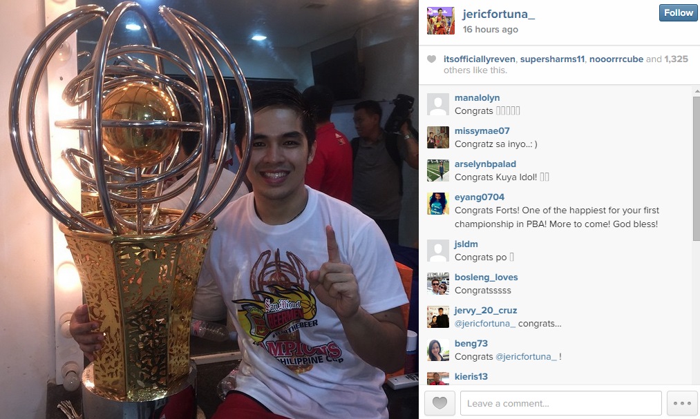 Screengrab from Jeric Fortuna's Instagram account. 