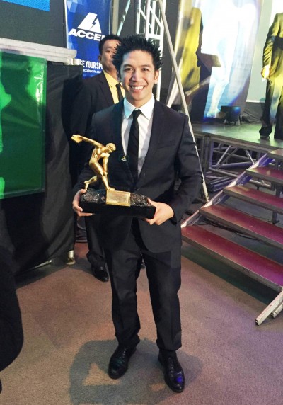 BMX rider Daniel Caluag, who was named Athlete of the Year by the PSA.