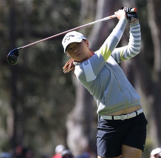Lydia Ko, of New Zealand, hits off the second tee during the final round the LPGA Coates Golf Championship at the Golden Ocala Golf and Equestrian Club, Saturday, Jan. 31, 2015, in Ocala, Fla. (AP Photo/The Ocala Star-Banner, Bruce Ackerman)