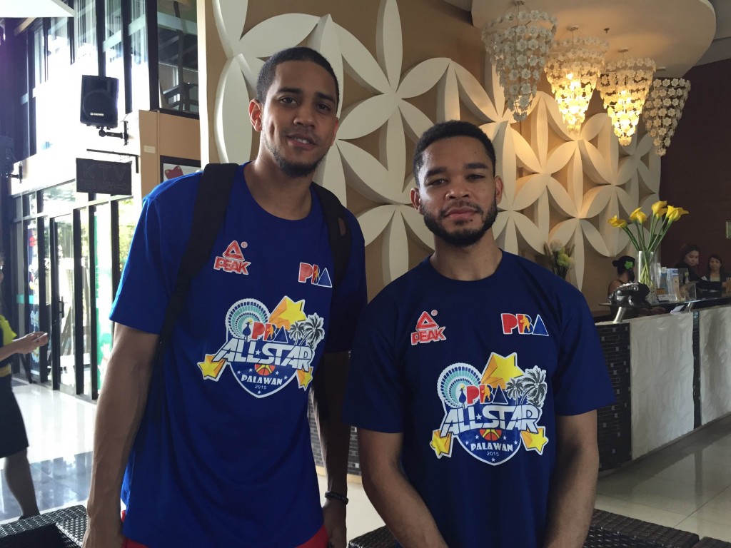 Norwood and Justin Melton at the hotel lobby.
