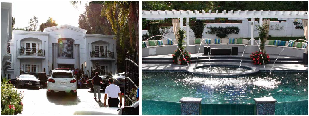 A LONGWAY FROM GENSAN People flock to this Beverly Hills house and take selfies. The grand estate with the spiral staircase is the latest acquisition of boxing legendManny Pacquiao, who snapped up the Beverly Hills mansion that used to belong to rapper Diddy back when he and Jennifer Lopez were still together. Pacquiao said he liked the property, with its semicircular pool (right photo) and “quiet location.” It has seven bedrooms aside from themaster’s suite. AQUILES Z. ZONIO/INQUIRER MINDANAO