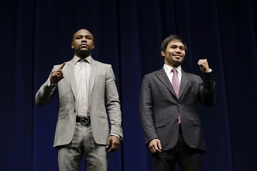 Floyd Mayweather Jr. (left) and Manny Pacquiao. AP FILE PHOTO