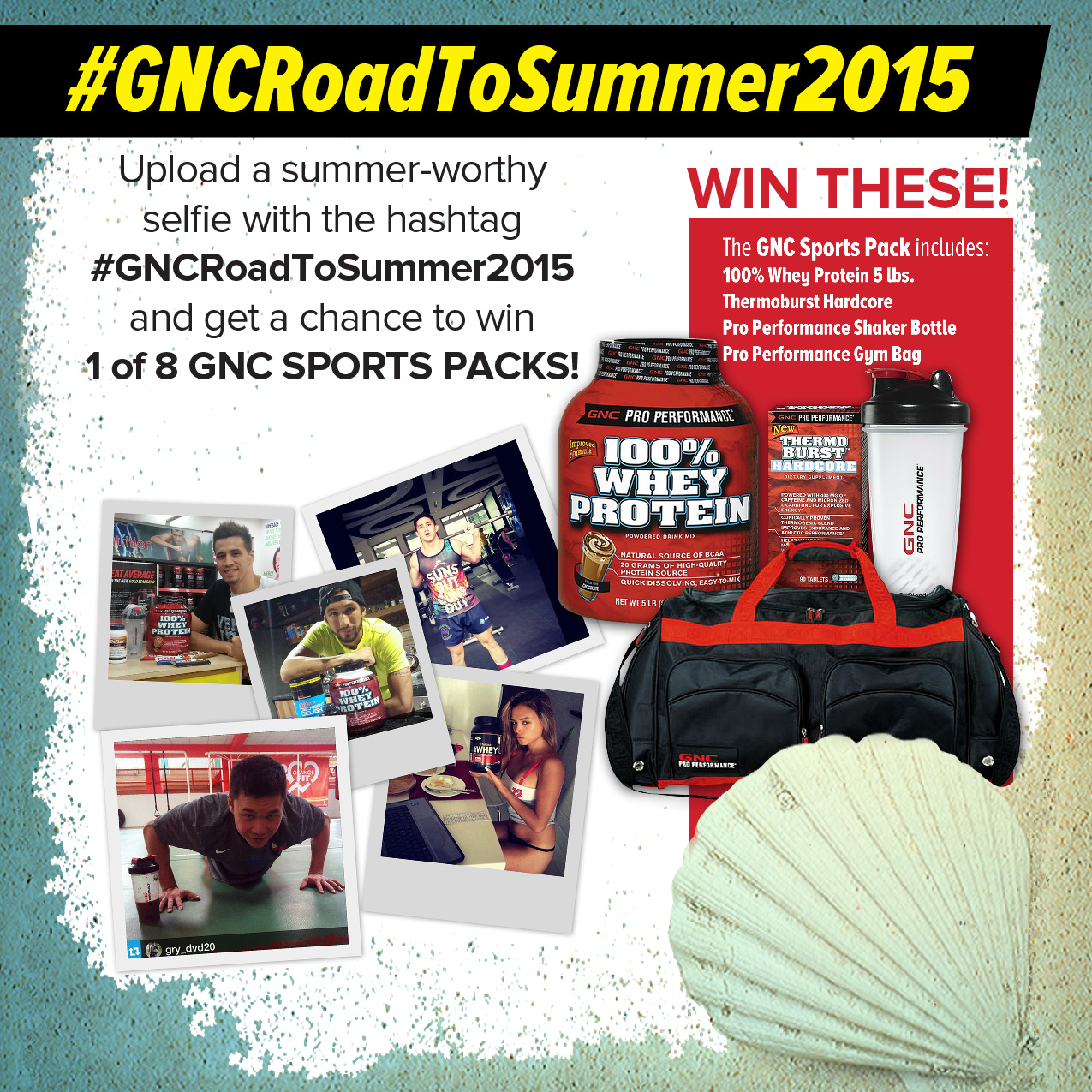 GNC Road to Summer Win a sports pack 2015 Selfies