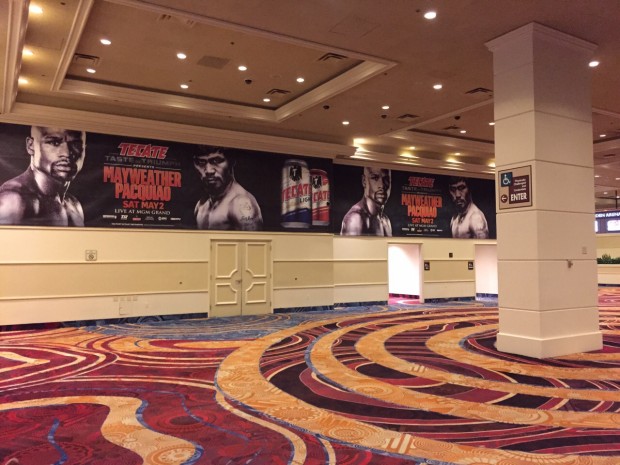 Hallway inside the MGM Grand on the way to the arena.