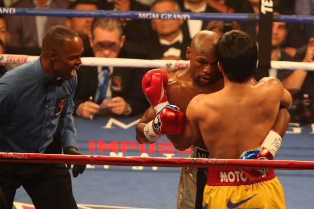 Manny Pacquiao and Floyd Mayweather Jr. fight night at the MGM Grand Arena in Las Vegas, Nevada. Mayweather wins by unanimous decision. PHOTO BY REM ZAMORA/INQUIRER/See more at <a href="https://frame.inquirer.net/">FRAME</a>