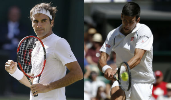 Roger Federer and Novak Djokovic. FILE PHOTO