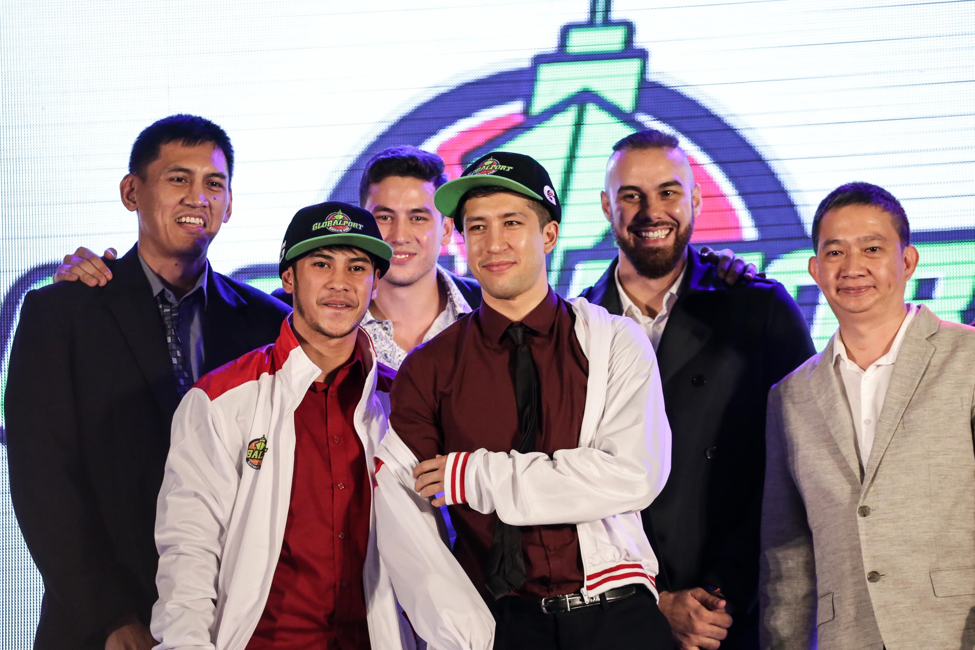 Roi Sumang on stage in the 2015 PBA Rookie Draft. Photo by Tristan Tamayo/INQUIRER.net