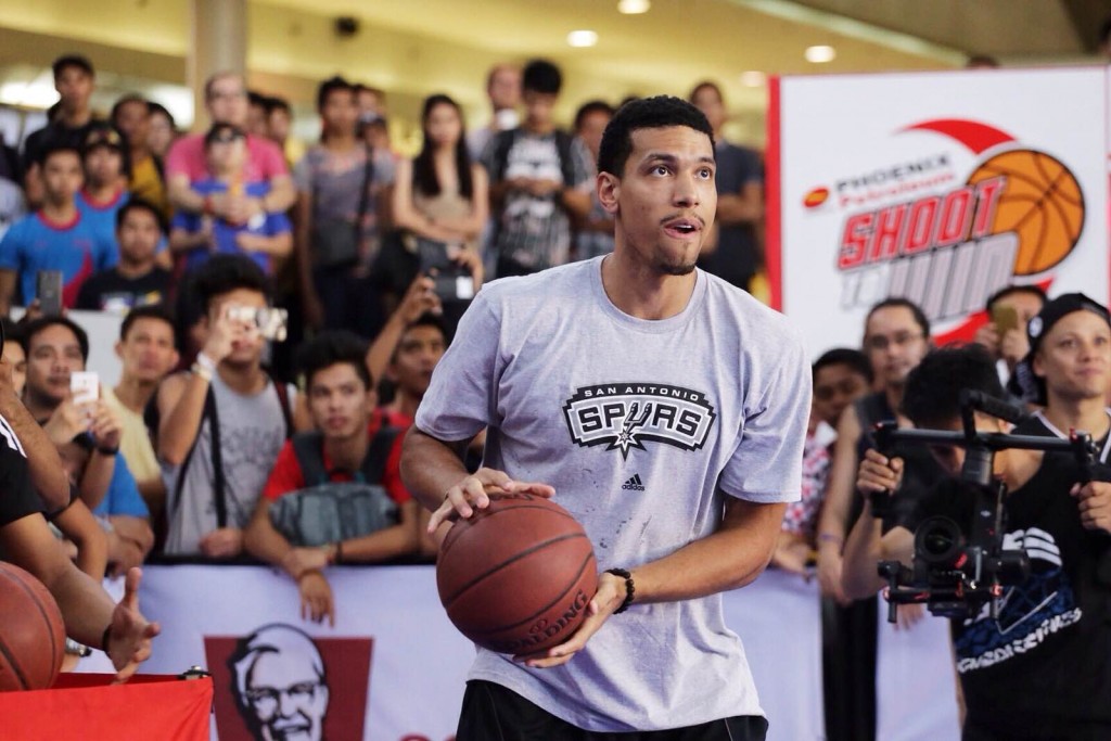 Danny Green, the San Antonio Spurs' deadly shooter, has his sight set on the hoop. Green and Denver Nuggets forward Kenneth Faried is in Manila for the 2015 NBA 3X Philippines happening at Mall of Asia Music Hall. Tristan Tamayo/INQUIRER.net