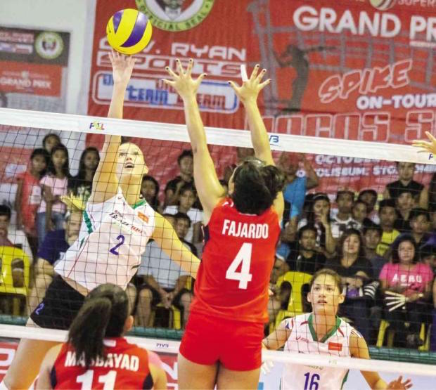 The Philippine Superliga Grand Prix conference unfolds on Oct. 10 in Biñan, Laguna with eight participating teams. INQUIRER FILE PHOTO