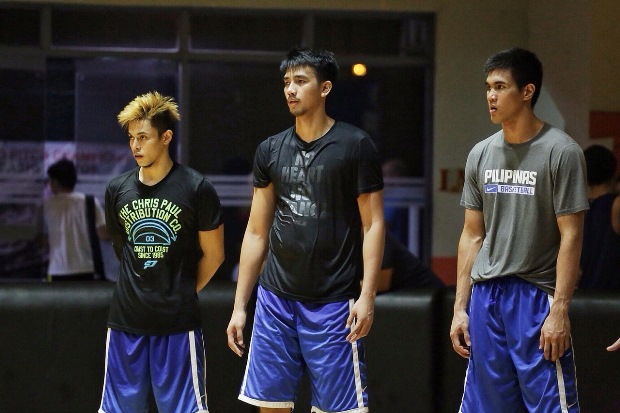 Terrence Romeo, Aldrech Ramos, and Troy Rosario.Photo by Tristan Tamayo/INQUIRER.net