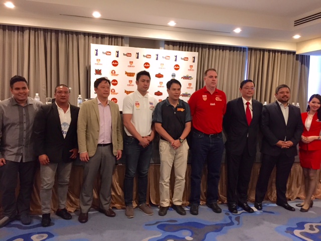 ABL team executives during the launch of the ASEAN basketball League season 6 at the Berjaya Hotel in Kuala Lumpur, Malaysia.