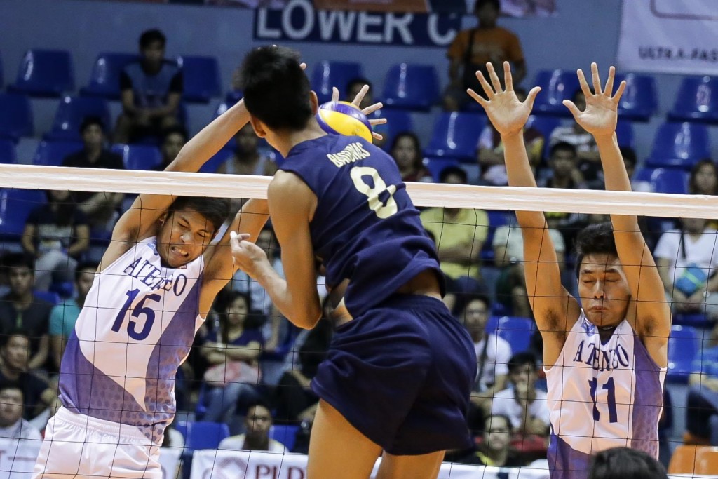Ateneo and NU won over their respective semifinals opponents. The Blue Eagles and the Bulldogs moved a win a away from meeting in the Spikers' Turf finals. Tristan Tamayo/INQUIRER.net