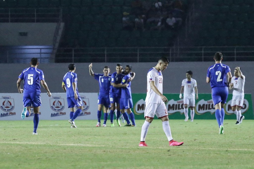 The Azkals absorbed a 5-1 loss to Uzbekistan in their Fifa qualifying match. Photo by Tristan Tamayo/INQUIRER.net 
