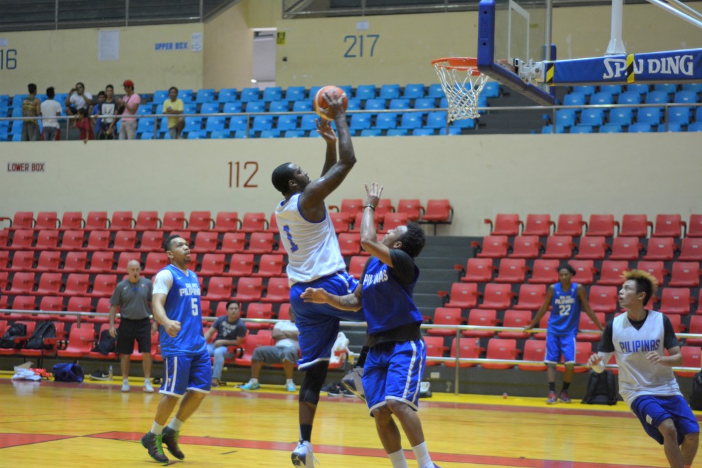 Andray Blatche during scrimmages in Cebu. CONTRIBUTED PHOTO Kw