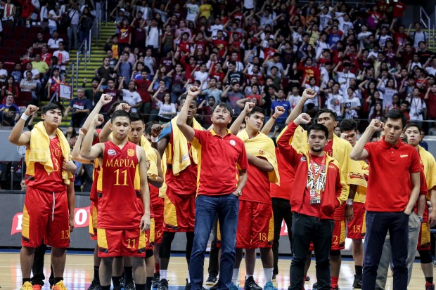 Mapua Cardinals hold their head up high despite exit in the Final Four. Photo by Tristan Tamayo/INQUIRER.net