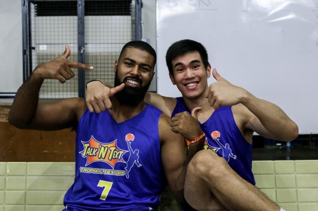 TNT top picks Moala Tautuaa and Troy Rosario. Photo by Tristan Tamayo/INQUIRER.net