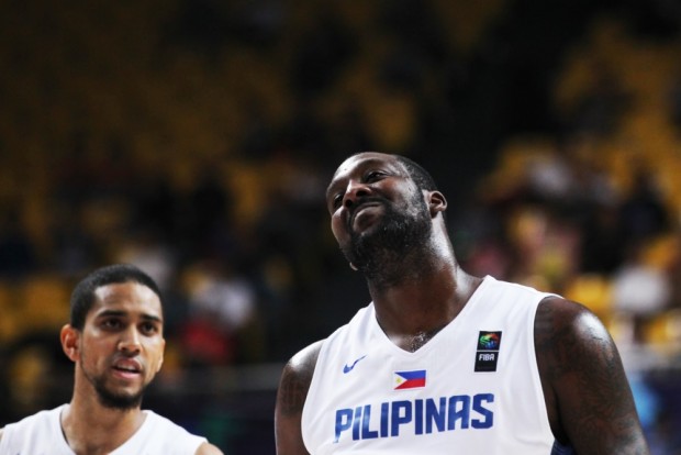 Andray Blatche during a play in Gilas vs Lebanon game. Photo from Fiba.com