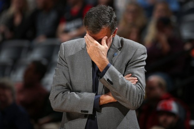 Head coach Kevin McHale of the Houston Rockets.   Doug Pensinger/Getty Images/AFP