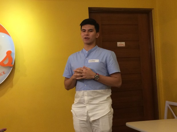 Kiefer Ravena during the press launch of his website on Tuesday. Photo by Randolph Leongson/INQUIRER