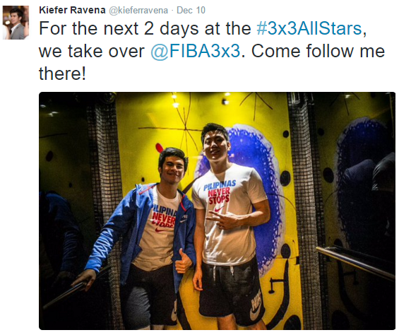 Kiefer Ravena and Jeron Teng. Photo from Ravena's Twitter account.