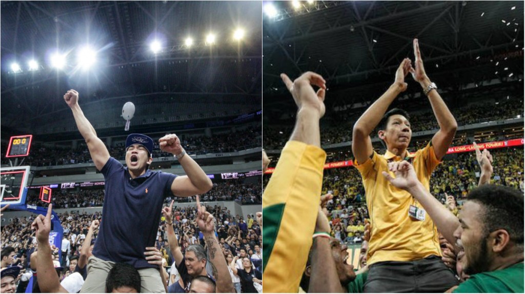 Coaches Aldin Ayo (left) and Nash Racela. PHOTO by Tristan Tamayo/INQUIRER.net