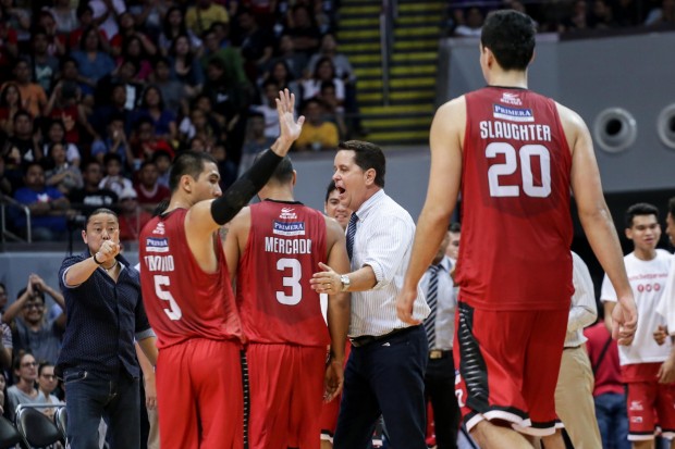 Tim Cone is faced with a daunting task to lead Ginebra out of a long title drought. Photo by Tristan Tamayo/INQUIRER.net