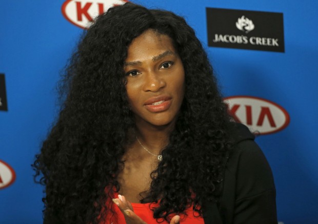 Serena Williams of the United States speaks during a press conference, ahead of Saturday's women's singles final against Angelique Kerber of Germany at the Australian Open tennis championships in Melbourne, Australia, Friday, Jan. 29, 2016.(AP Photo/Shuji Kajiyama)