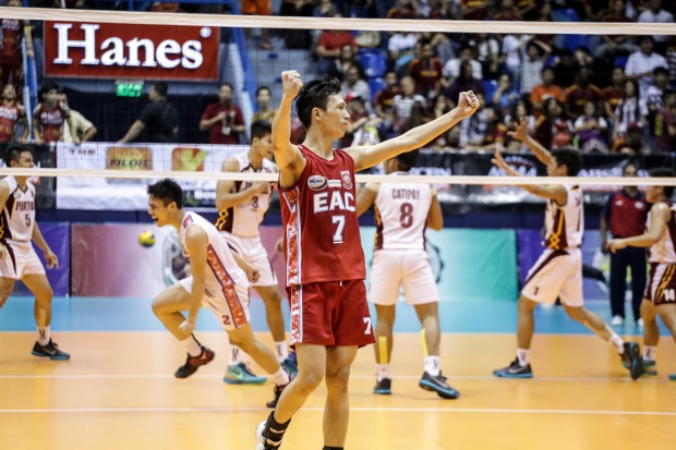 Howard Mojica rejoices a point. Photo by Tristan Tamayo/INQUIRER.net