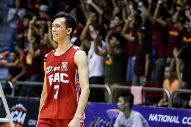 Howard Mojica's final playing game in the NCAA. Photo by Tristan Tamayo/INQUIRER.net