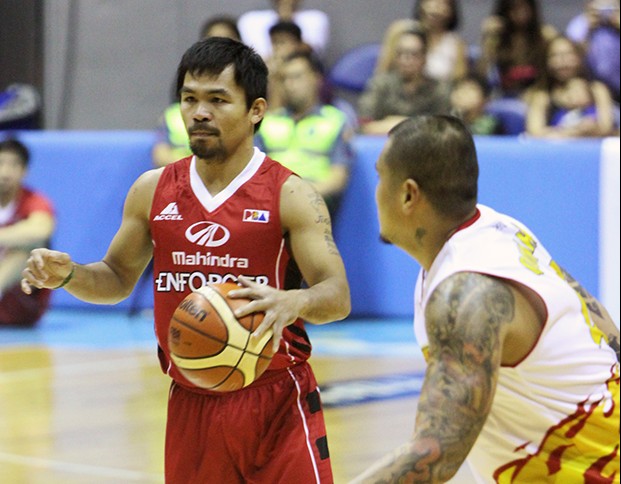 Manny Pacquiao playing for Mahindra Enforcers in the PBA. PBA IMAGES