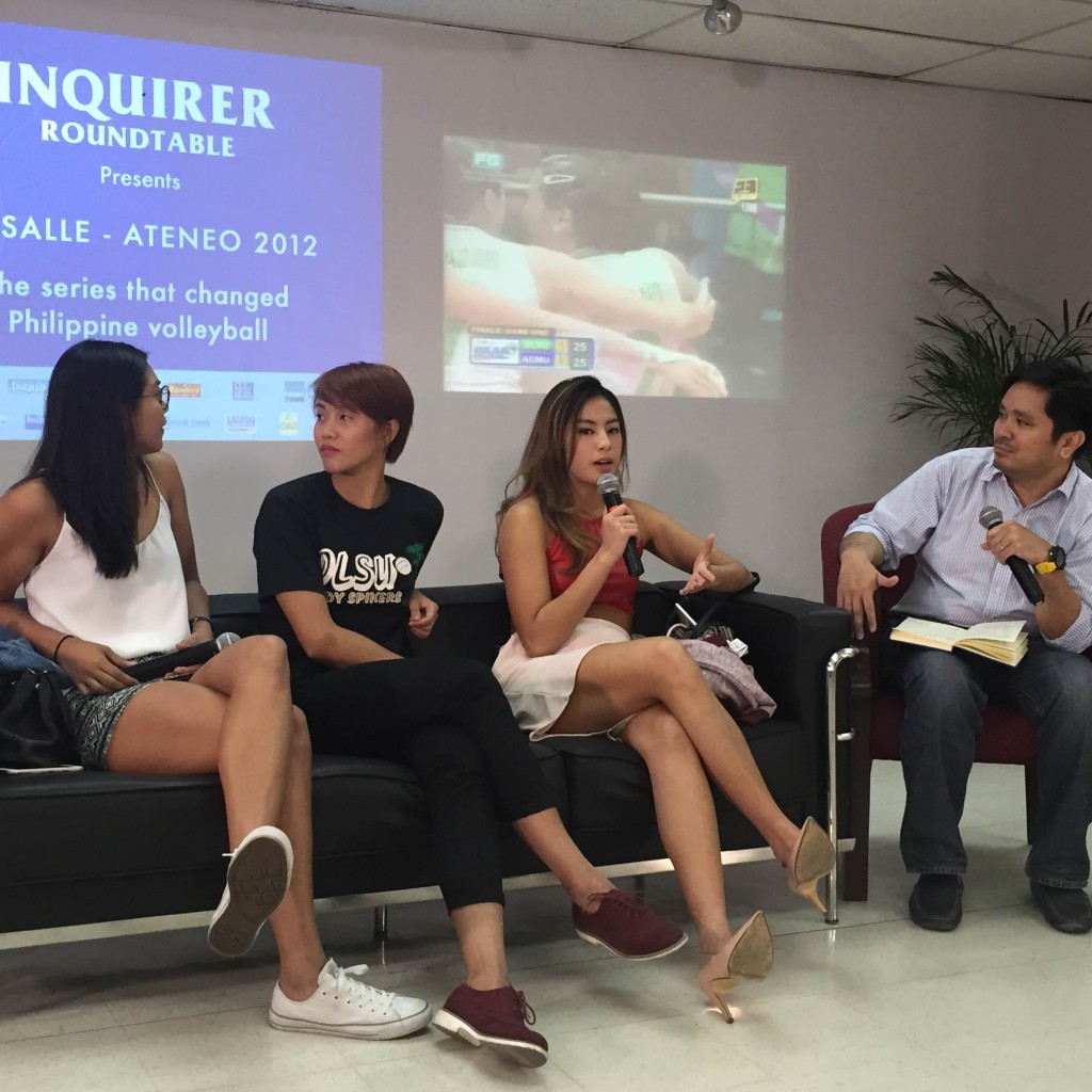 Alyssa Valdez, Aby Maraño and Gretchen Ho during the INQUIRER volleyball forum. 