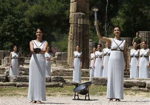 Flame for Rio Olympics is lit at birthplace of ancient Games | Inquirer ...